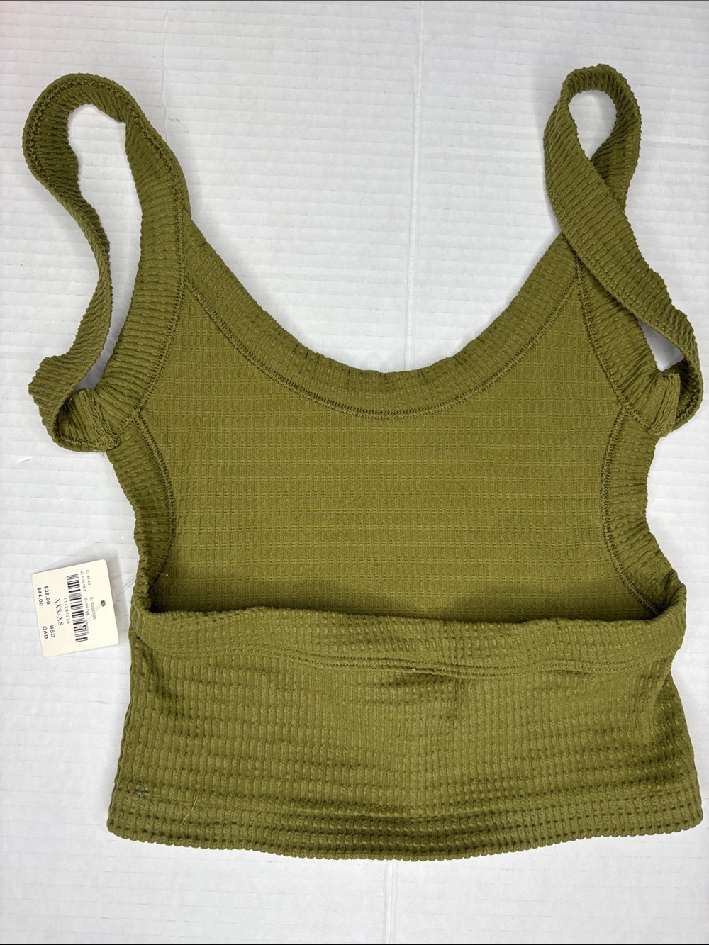 Anthropologie LyreBird NWT, ribbed open back cropped tank top, xs - Picture 2 of 8